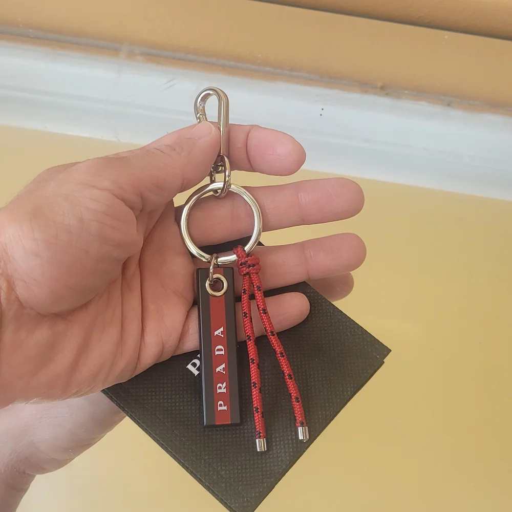 Prada Red and Black Keychain